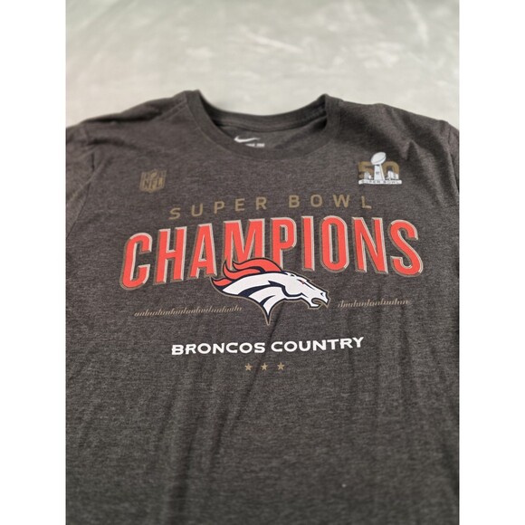 Nike Other - Nike Denver Broncos Super bowl 50 Champions Men's Large Short Sleeve T-shirt